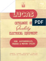 Lucas Catalogue of Quality Electrical Equipment 1953 PDF