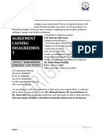 AGREEMENT CAUSING Disagreement Conflict Management(Original Case Study Along With Analysis and Options)