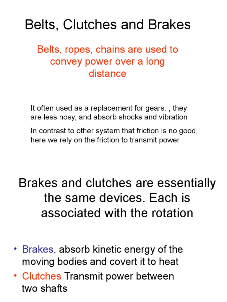 Belts, Clutches and Brakes PDF