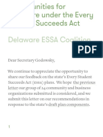 2nd Letter to Delaware Dept of Education on the Every Student Succeeds Act