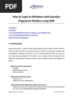 How To Login To Windows With Secugen Fingerprint Readers Using WBF