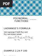 Polynomial Functions (1)