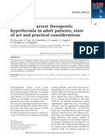 Post Cardiac Arrest Therapeutic Hypothermia in Adult Patients, State of Art and Practical Considerations