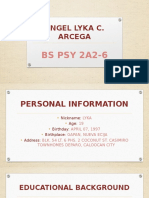 Angel Lyka C. Arcega: BS PSY 2A2-6