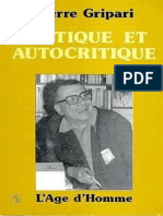 Gripari Pierre - Critique Et Autocritique