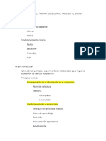 Teoría y Técnica de La Terapia Conductual Aplicada Al Grupo