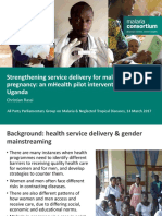 Strengthening service delivery for malaria in pregnancy