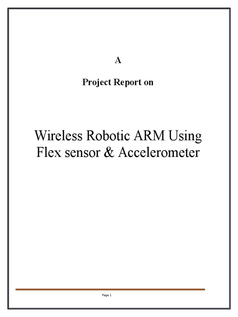 Wireless Robotic ARM Using Flex Sensor & Accelerometer | PDF ...