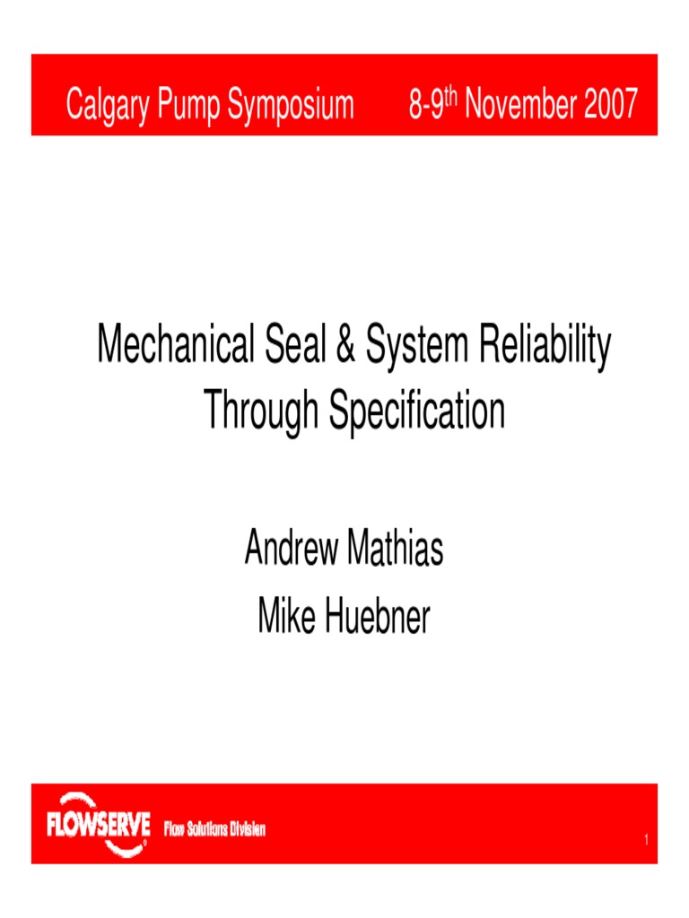 Mechanical Seal Reliability Overview | PDF | Carbon | Pressure