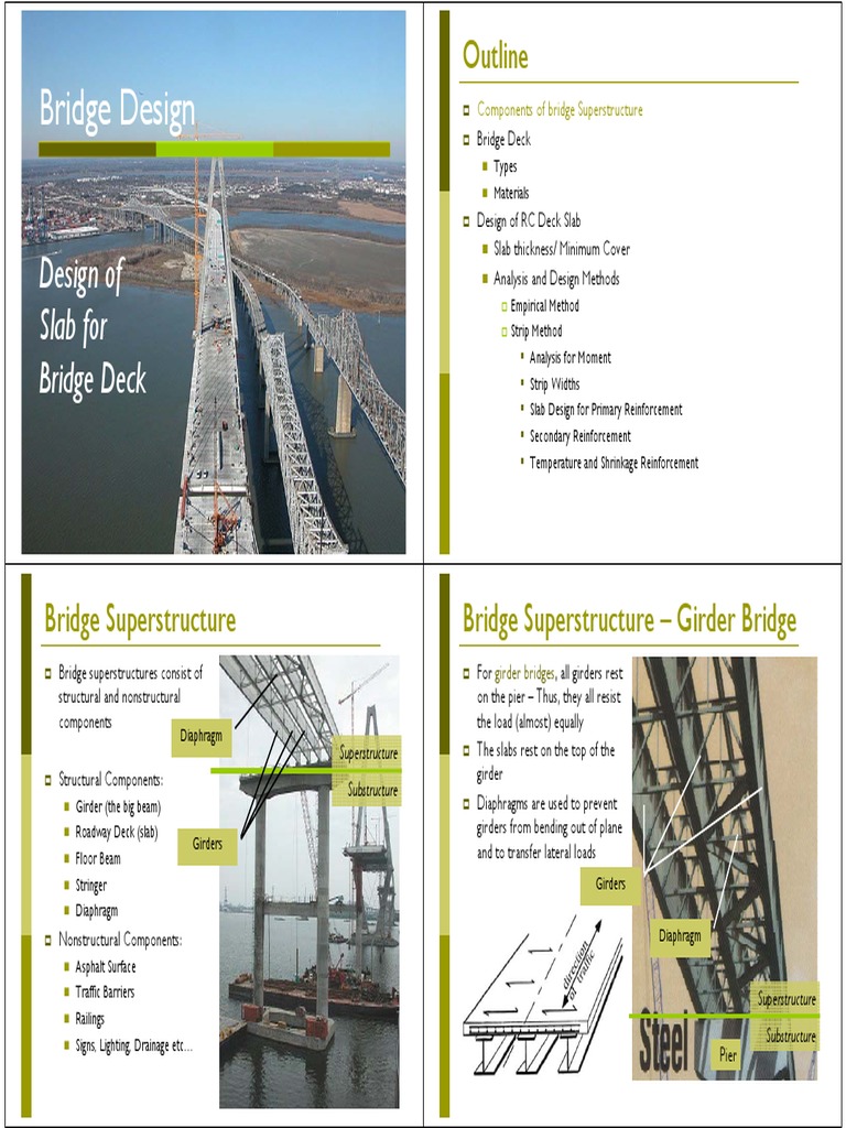 Bridge Superstructure Design Overview | PDF | Beam (Structure) | Truss