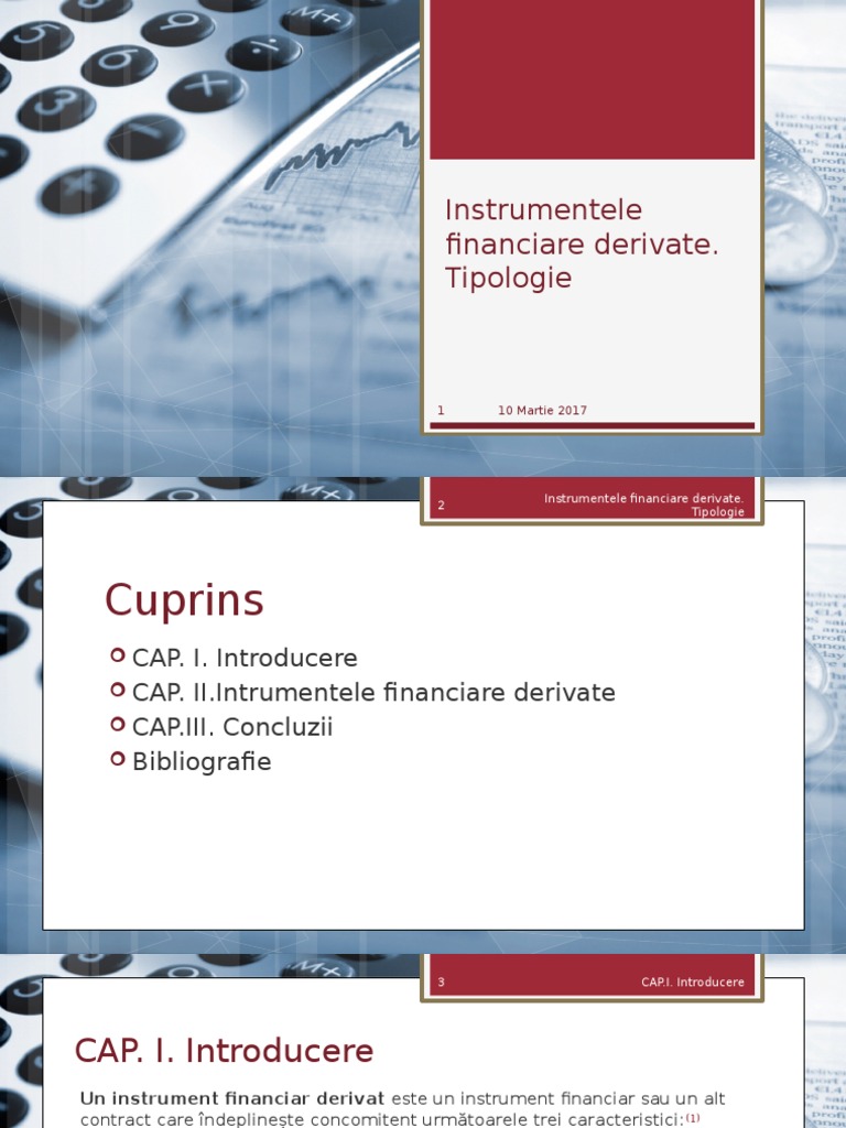 Referat Instrumentele Financiare Derivate Tipologie PDF