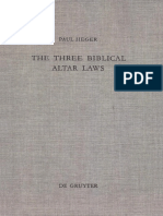 (Beihefte Zur Zeitschrift Für Die Alttestamentliche Wissenschaft 279) Paul Heger-The Three Biblical Altar Laws_ Developments in the Sacrificial Cult in Practice and Theology_ Political and Economic Ba