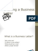 Creating A Business Letter