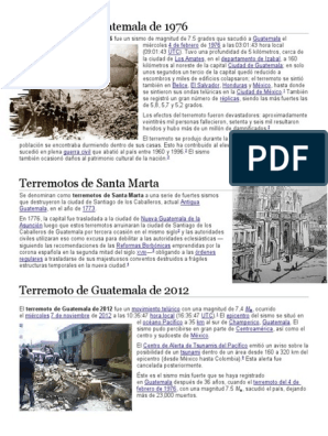 Terremotos De Guatemala Desastres Naturales Temblores