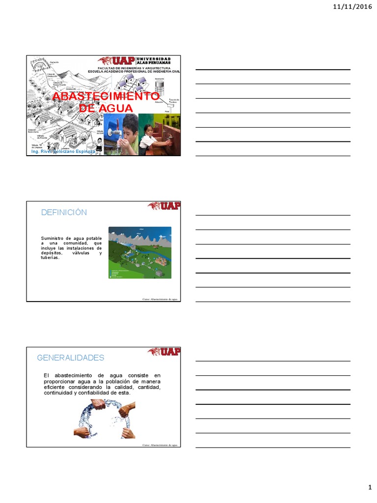 Abastecimiento y Tipos de Agua Potable | PDF | Red de abastecimiento de ...