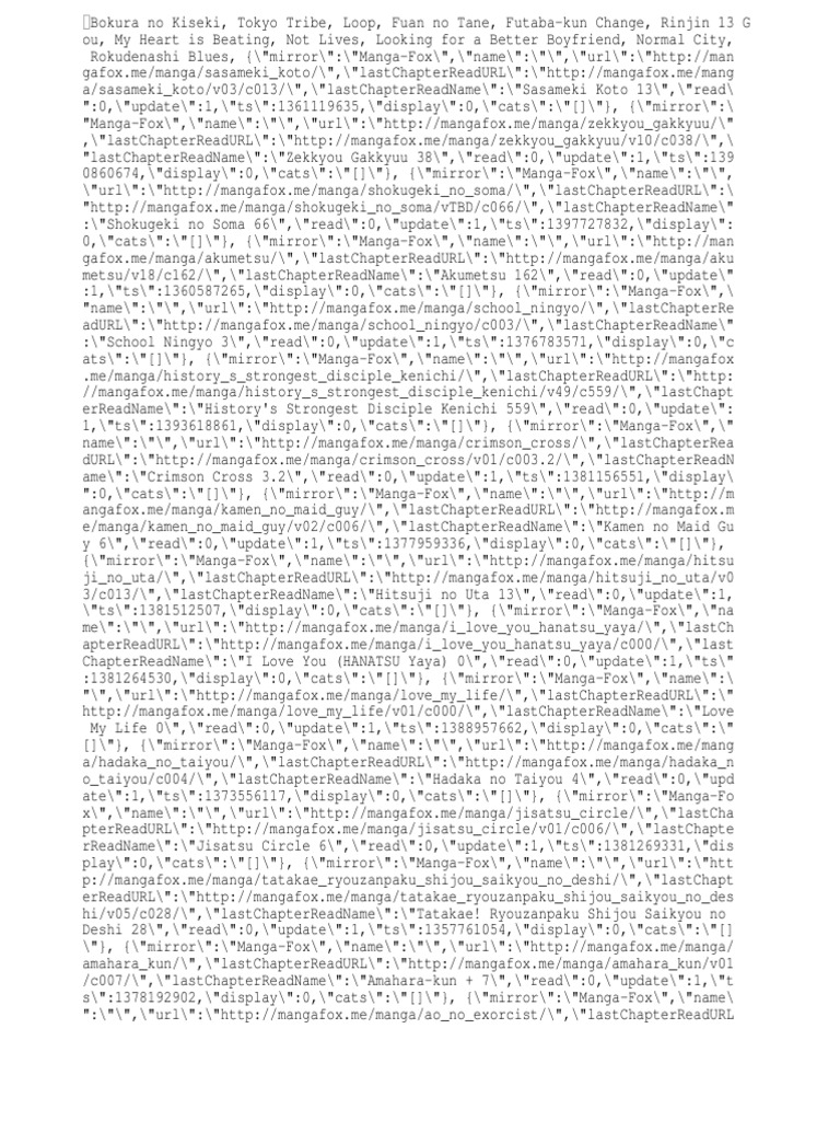 Manga Data Anime Manga