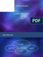 IT Governance:: COBIT, ISO17799 & Itil