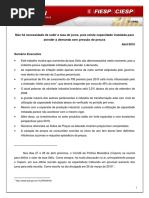 Nao Ha Necessidade de Subir a Taxa de Juros Abr10