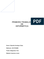 Primeiro Trabalho de Informática - Ehd