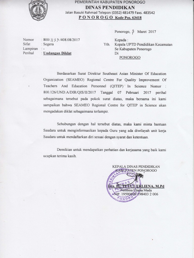 5300 Contoh Undangan Diklat HD Terbaru