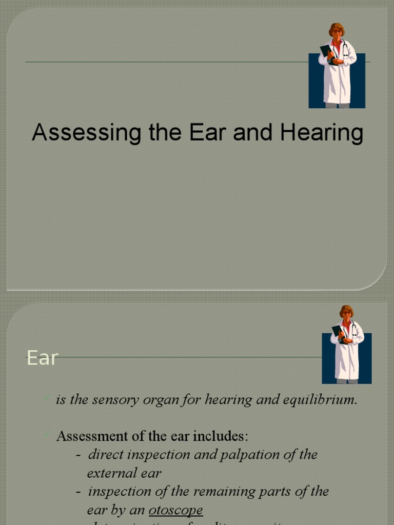 Ear and Hearing Assessment Guide | PDF | Ear | Hearing