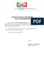 Employment Certification