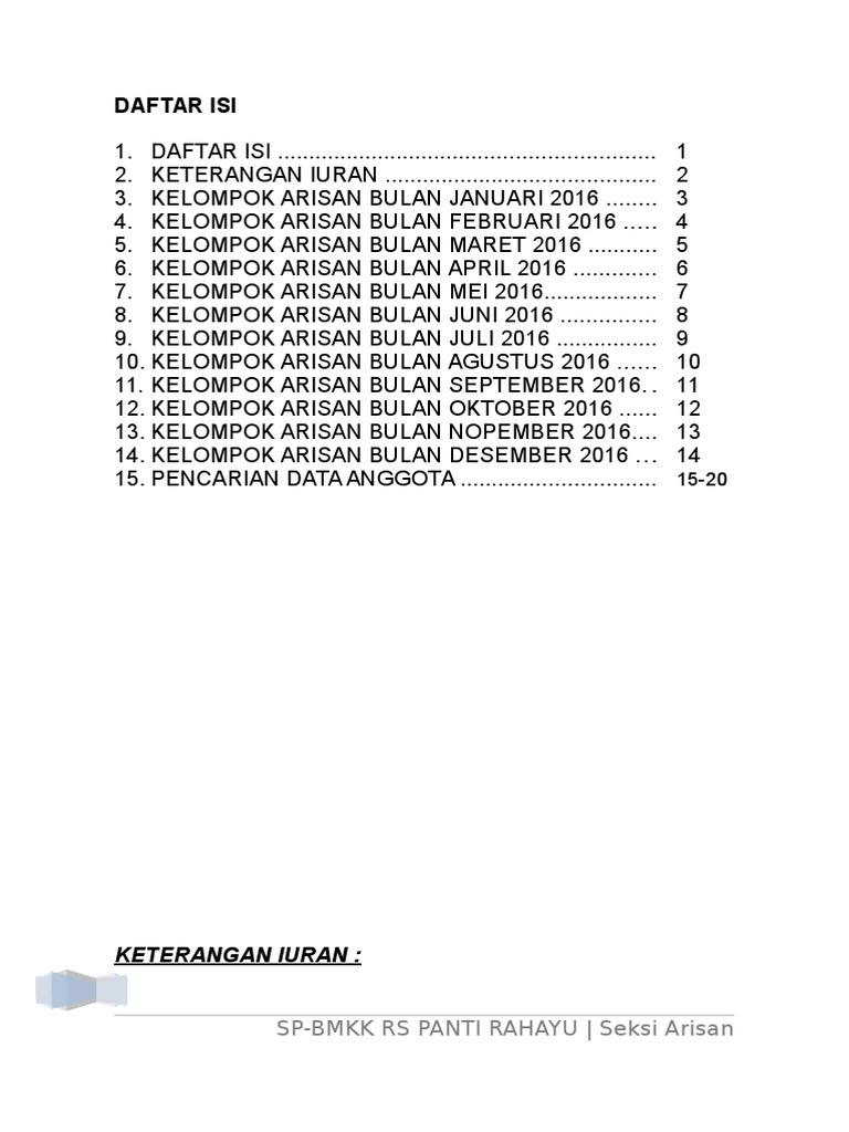 Buku Arisan