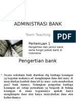 ADMINISTRASI BANK: FUNGSI DAN JENIS BANK