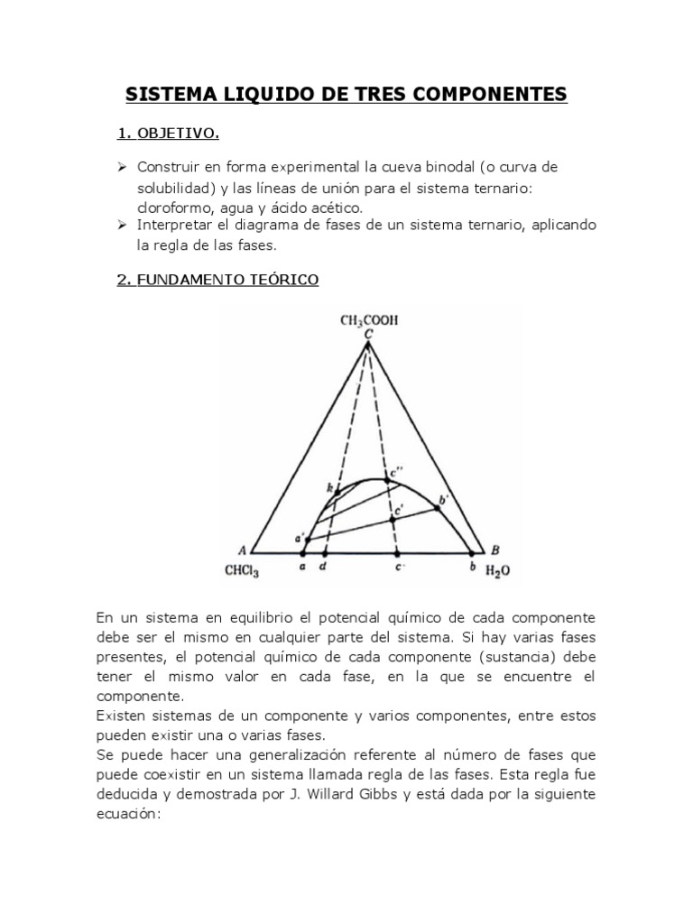 Labo 7 Informe Tres Componentes | PDF | Solvente | Regla de fase