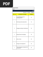 1S, 2S & 3S Check List: Department