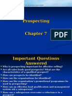 Personal Selling - CH 7 - Prospecting