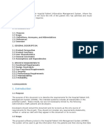 This Is A SRS Document For Hospital Patient Information Management System