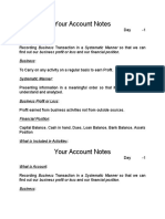 Your Account Notes