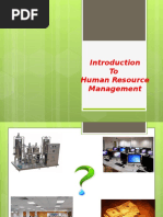 CH 1 Introduction To HRM