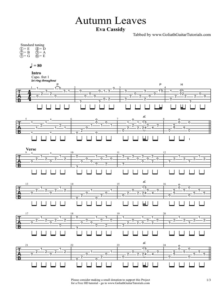 Autumn Leaves Eva Cassidy Musical Instruments String Instruments