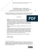 ¿Vencidos Sin Dignidad o Sujetos Revolucionarios? Los Anarquistas Ante Los Desocupados y La Desocupación en La Argentina de La Primera Mitad de Los Años Treinta