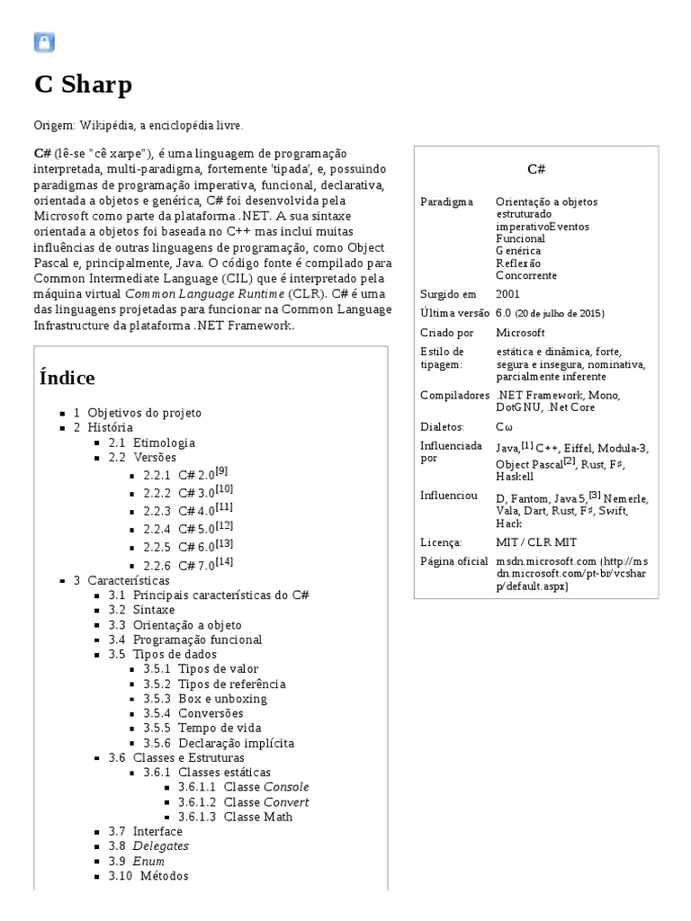 C Sharp | C Sharp (Linguagem de Programação) | Classe (Programação de ...