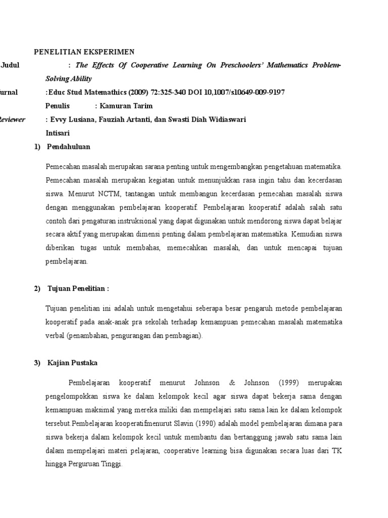 Tujuan Pembelajaran Matematika Menurut Nctm