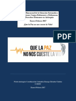 Análisis Bimensual de La Situación Sistemática de Agresiones Contra Defensores y Defensoras Derechos Humanos en Antioquia. Enero Febrero