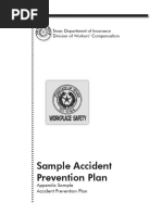 Sample Accident Prevention Plan
