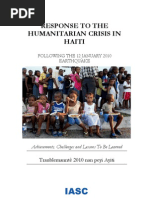 Response To The Humanitarian Crisis in Haiti