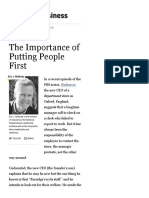 The Importance of Putting People First