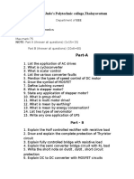 ST - Jude's Polytechnic College, Tholayavattam: Department of EEE Semester: VI Subject: Power Electronics Max - Mark:75