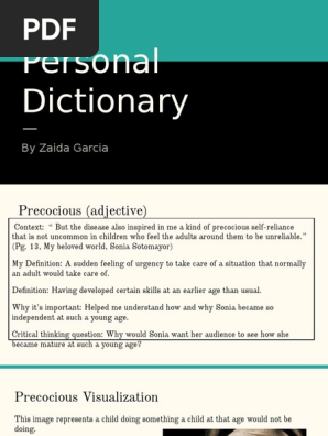 personal dictionary
