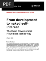 From Development to Naked Self-Interest