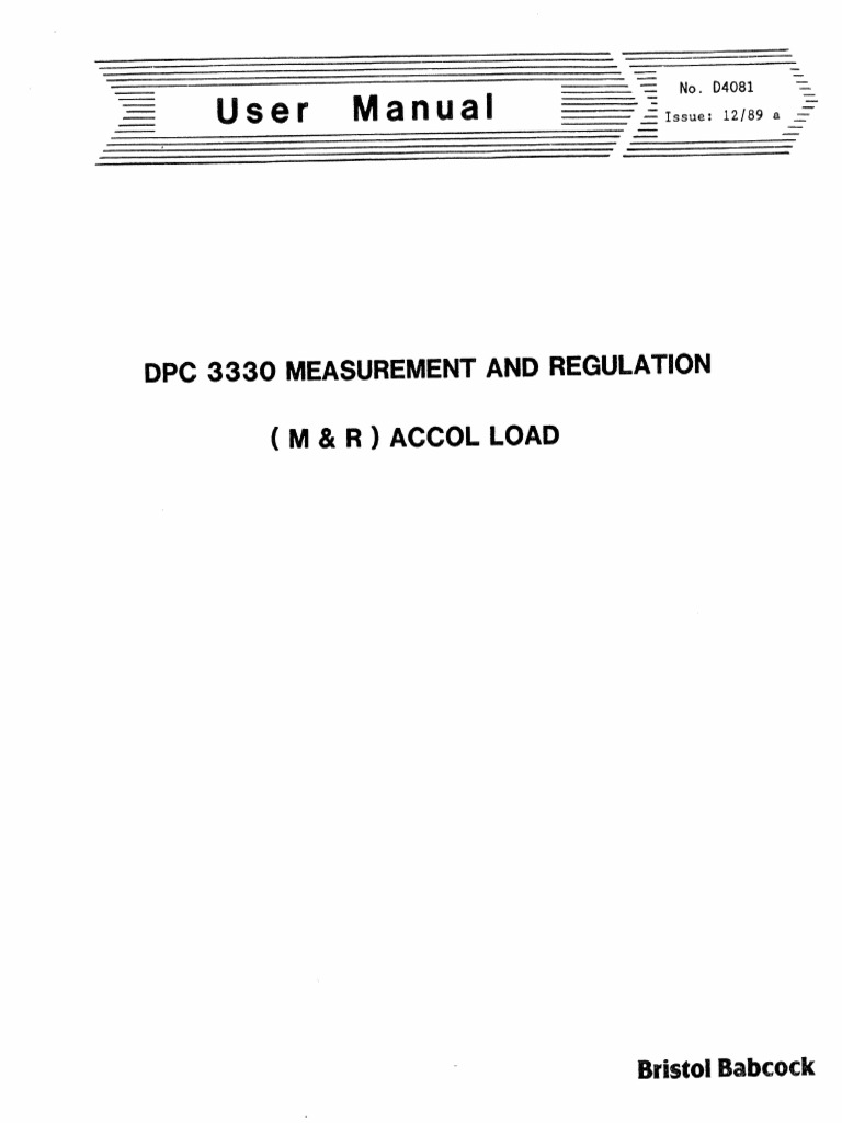 Bristol babcock 3330 users manual pdf