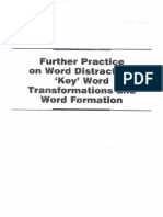 Further Practice On Word Distractors Key Word Transformation and Word Formation PDF