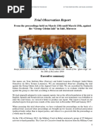 Trial Observation Report  From the proceedings held on March 13th until March 15th, against the “Group Gdeim Izik” in Salé, Morocco