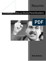 RESUMO - Introdução Crítica Ao Direito Penal Brasileiro, de Nilo Batista PDF