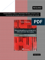 RESUMO - Transparência Pública, Opacidade Privada, Túlio Vianna (2007)